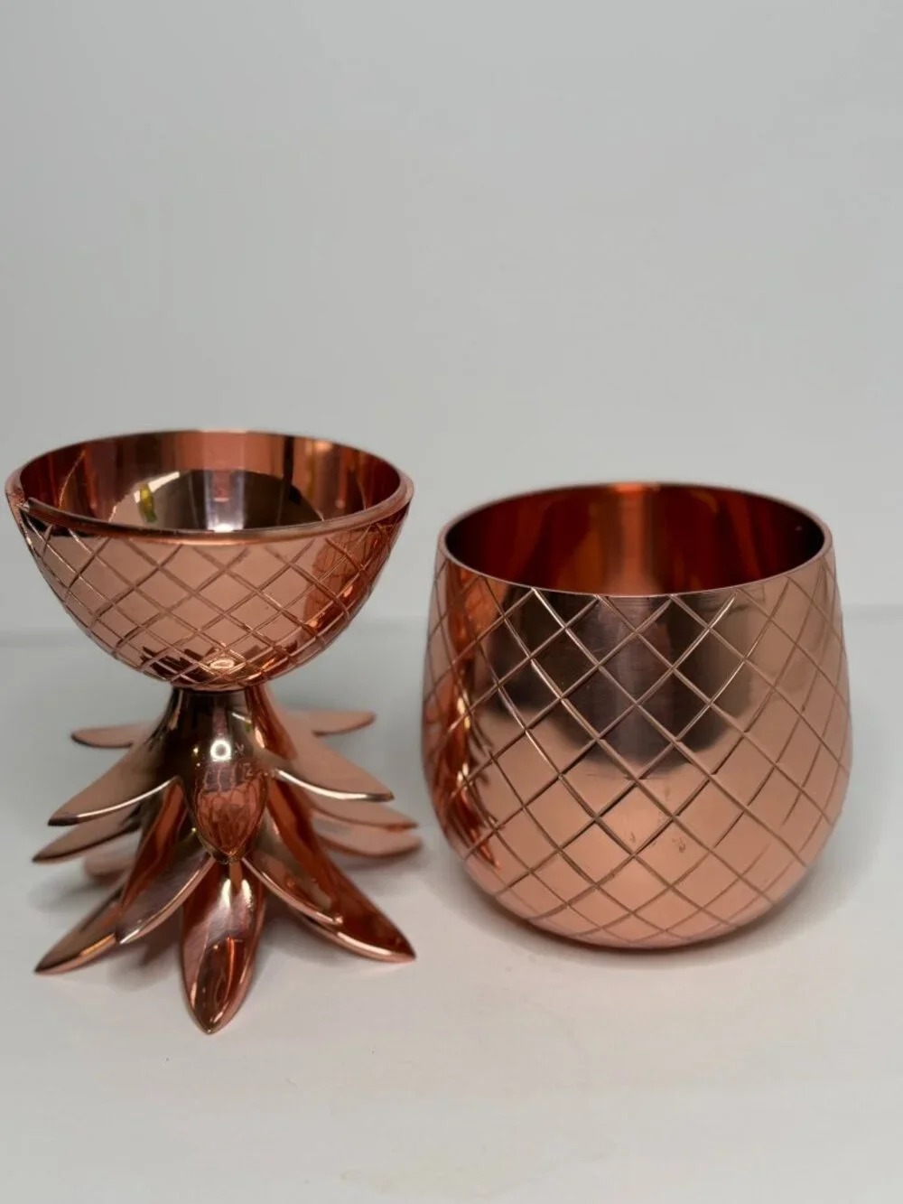Absolut Elyx Copper Pineapple – Luxe Bar Cart Décor (No Inner Cup)